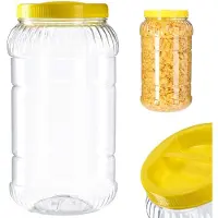 Kadax Jar Plastikbehälter für Haustiere, 3 l, Futterbehälter, unzerbrechlich, Zertifikat