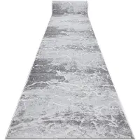 Rugsx Läufer Strukturell MEFE 6182 zwei Ebenen aus Vlies grau 70 cm 70x140 cm