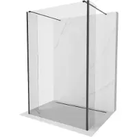 Mexen Kioto freistehende Duschwand 100 x 30 x 30 cm, transparent, schwarz - 800-100-030-222-70-00-030