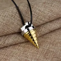 MaxPower (wie das Bild) Gurren Lagann Drill Halskette Gold Simon Cosplay Anime Halsketten