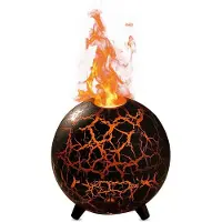 Wella Ultraschall-Luftbefeuchter Planet 200ML USB 7 Farben Flamme Aromatherapie Diffusor Bunte Riss Flamme A