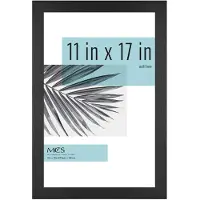 MCS Studio Gallery 11x17 Bilderrahmen, schwarze Holzmaserung, rechteckiger Bilderrahmen f r Fotos, Poster und Kunstdrucke (1er-Pack)