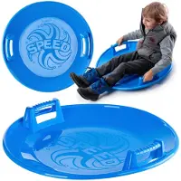 Kadax Schlitten-Abfahrtsrutsche Schneeplatte Runde Geschwindigkeit 65 cm