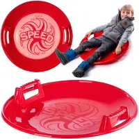 Kadax Schlitten-Abfahrtsrutsche Schneeplatte Runde Geschwindigkeit 65 cm