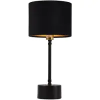 Helloshop26 Tischlampe Bürolampe Metall Flanell Schwarz Kupfer E14 39 cm 03_0002510