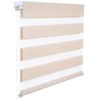 Helloshop26 Store Enrouleur Tag und Nacht Zebra Roller Doppelbeschichtung 45x150 cm Natur 19_0000922