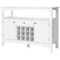 Helloshop26 Küchenbuffet 117 x 40,5 x 82,5 cm mit 1 Schublade Weinfach