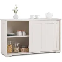 Helloshop26 Küchenbuffet mit 2 Schiebetüren 106,7 x 33 x 62 cm große Kapazität