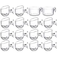 Semoic 16PCS Wasserpflanzenbecher-Set, transparentes Acryl, P