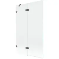 Mexen Lunar Duschabtrennung links, 2-flügelig, 110 x 150 cm, transparent, Gun Metal - 897-110-100-95-00-L