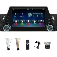 Torribaly Autoradio Single Din 5 Zoll Touchscreen Stereo mit CarPlay Android Auto Mirror Link FM USB SWC Rückfahrkamera