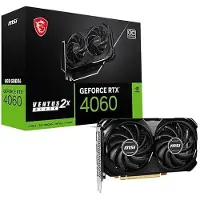 MSI GeForce RTX 4060 VENTUS 2X BLACK 8G OC Gaming-Grafikkarte 8GB GDDR6X