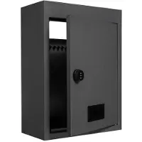 OEM Schreibtischschublade, Massivstahl 32x16x43 cm - Mit Zahlenschloss 7-20 cm - für Zuhause und Büro - Schwarz - Sicher und Stilvoll