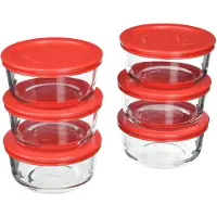 Pyrex 6-teiliges Glas-Lebensmittelaufbewahrungsset mit Deckel (12-teilig)