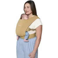Ergobaby Embrace Cozy Babytragetuch f r Neugeborene (3,2 11,3 kg), Ponte-Strick, Kamel