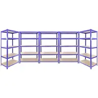 Monster Racking 5 Garage Warehouse T-Rax Stahl Blau 5 Tier Racking Regale Lagereinheiten