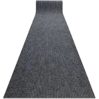 Rugsx Läufer- Türmatte rutschfest GIN 2126 Draußen, Drinnen Liverpool grau 100 cm 100x540 cm