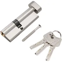 Jojomino Türbeschläge 80mm Sicherheit Kupfer Schließzylinder Innen Schlafzimmer Wohnzimmer Griff Messing Schlüsselverriegelung