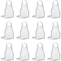 Typecat 12 stücke Tasse Halter Anti-Überlauf Waschmittel Tasse Halter Klapp Halterung Nahtlose Haken Weiß
