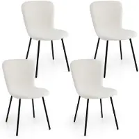Helloshop26 Esszimmerstühle - - Modernes Modell - Beige - 4 Teile - Optimaler Komfort