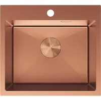 Mexen Solix Einbauspüle aus Edelstahl 1-Becken 500 x 450 mm, Kupfer - 6402501000-65