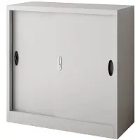 Helloshop26 Büroschrank Aufbewahrungsmöbel für Büro, Werkstatt, Schlafzimmer aus Stahl Rieti, lackiert 90 x 40 x 90