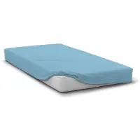 HOME LINGE PASSION Spannbettlaken - - HP72124 - Mikrofaser 82 g - 90 x 190 cm - Spannhöhe 30 cm - Himmelblau