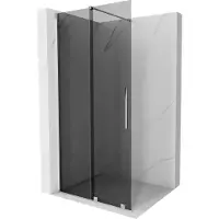Mexen Velar Duschwand Schiebetür Walk-in 80 x 200 cm, graphit 8 mm, Chrom - 871-080-000-43-01