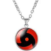 MaxPower (5) Sharingan-Anhänger-Halskette, klassisches japanisches Anime-Leuchtzubehör, Cosplay, Akatsuki Itachi,
