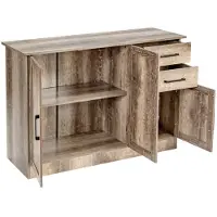 Helloshop26 Küchenbuffet - - 110x40x78 cm - MDF - 2 Türen - 2 Schubladen
