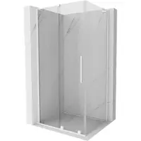 Mexen Velar L Duschkabine Schiebetür 110 x 85 cm, transparent, weiß - 871-110-085-03-20