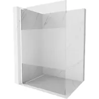 Mexen Kioto L Duschwand Walk-in 90 x 200 cm, transparent/frosted, weiß - 800-090-103-20-35