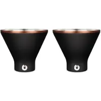 Snowfox Premium Vakuumisolierte Edelstahl-Martini-Gläser, Set mit 2, Martini bleibt eisig kalt, elegantes Cocktailglas