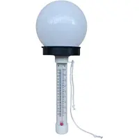 Jojomino Solar-Schwimmbadthermometer mit LED-Farblicht für Teich