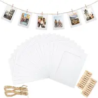Jojomino 50 Stück Papier-Bilderrahmen für 4x6 Zoll Fotorahmen, Kit DIY Karton Hängedisplay Home Office Schule