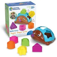 Learning Resources Lernressourcen Spike The Fine Motor Hedgehog Poppin' Shapes Sorter Formen- und Sortierspielzeug fr Kinder ab 18 Monaten, Lernspielzeug fr Kle