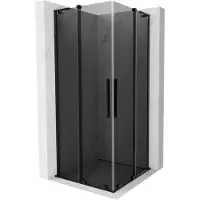Mexen Velar L Duo Duschkabine verschiebbar 80 x 80 cm, grafit, schwarz - 871-080-080-02-43-70