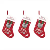 Jojomino Weihnachtsstrümpfe mit Katzen- und Hundemotiven, niedliche Geschenktüten mit Cartoon-Motiven