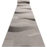 Rugsx Läufer SIZAL FLOORLUX Modell 20212 silver / black 80 cm 80x140 cm