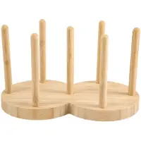 Jojomino Getränkehalter Einweg-Becherhalter Regal Regal Wasser Teetassen Holzspender mit längerem Stab Becherständer Organizer ,2