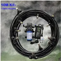MaxPower (10 m schwarzes Kit) A11 elektrisches Sprühgerät, 12 V Wasserpumpe, 6 m – 18 m Desinfektions-Bewässerungssets,
