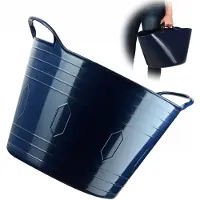 Kadax Flexibler Korb-Wäschebehälter Universal, Becken 26L, Marineblau