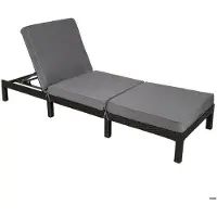 Helloshop26 Sonnenliege Gartenmöbel 5 Positionen schwarz 2208066