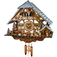 Engstler - 3891 QMT - Kuckucksuhr - Quarz - Nussbaum
