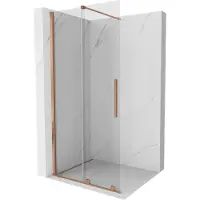 Mexen Velar Duschwand Walk-in 80 x 200 cm, transparent 8 mm, gebürstetes Messing - 871-080-000-03-65