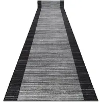 Rugsx Läufer auf Gummi STREIFEN 120 cm anthrazit 120x240 cm
