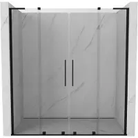 Mexen Velar L Duo Schiebetüren 170 cm, transparent, schwarz - 871-170-003-02-70