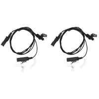 Jojomino 2X Walkie Talkie Air Akustikrohr PPT Headset Ohrh?rer f?r Xir P6600 P6620 XPR3300 XPR3500 MTP3250