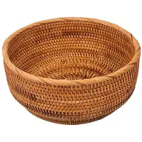 Spactz Runde runde Bols de Rangement aus roter Natur für Früchte und Früchte (groß, 1 Stück)