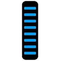 Rrp Proguard Kabelbinder – vorne – Aufkleber – Mini – Cyan